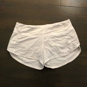 White Lululemon shorts